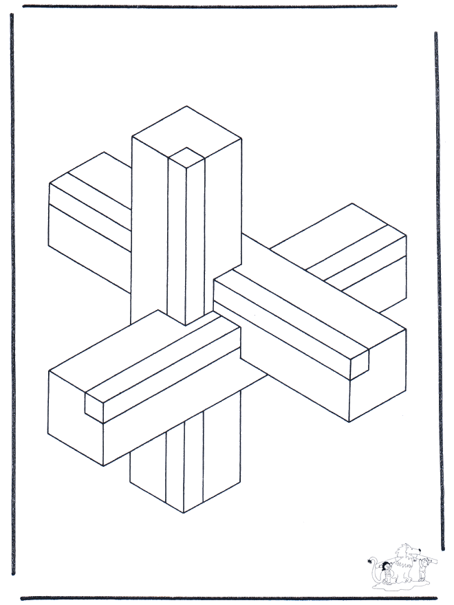 Geometric shapes 1 - Kunstfargeleggingstegninger
