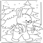 Jul - Rabbit with x-mastree